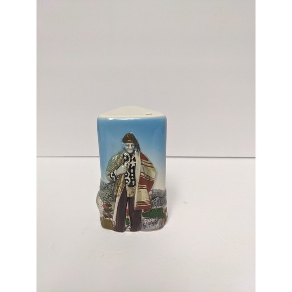 Ceramic Portugal Hand Painted Triangle Toothpick Dispenser Dog Sheep Animals - Picture 4 of 8